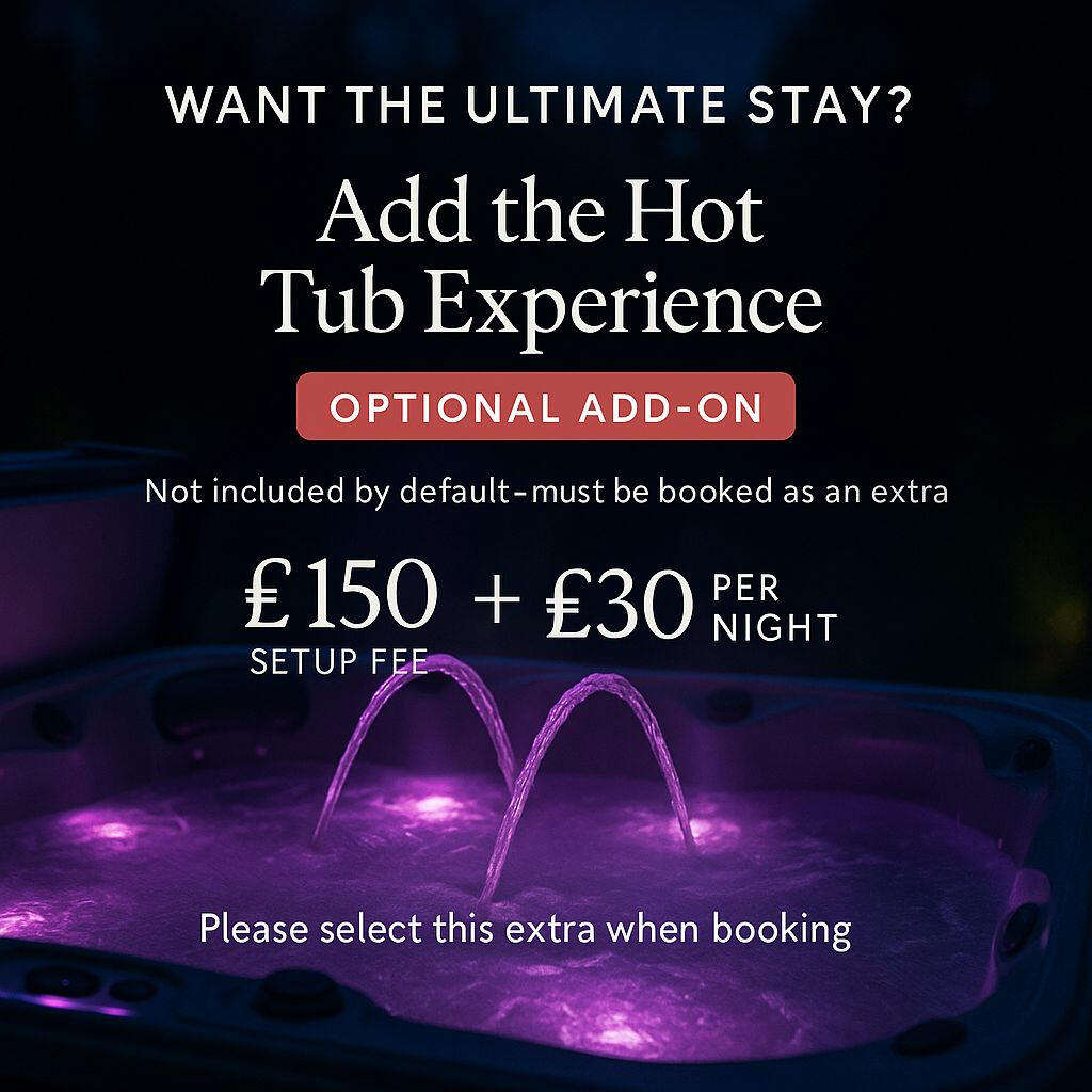 Hot Tub Experience – The Mill Bank Retreat, Anglesey, North Wales Hot tub add-on at The Mill Bank Retreat holiday home in Anglesey, North Wales – optional extra for families and groups staying near Snowdon and Menai Bridge.